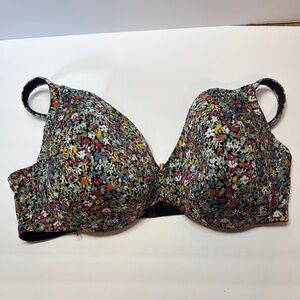 Cacique Lightly Lined Full Coverage Floral Print Women's Bra 46DD